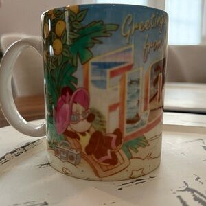 Colorful Vintage Mickey and Minnie  Florida Souvenir Mug